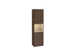 Villeroy und Boch Finion Hochschrank F460PCGN 41,8x151,6x27cm, links, Regal Oak Venerr, Walnut veneer