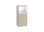 Villeroy und Boch Finion Seitenschrank F520GFHH 41,8cm, links, Ladestation, Regal Glossy White Lacquer, Sand Matt Lacquer