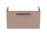 Ideal Standard i.life S Möbel-Waschtischunterschrank T5294NH 1 Auszug, 80 x 37,5 x 44 cm, carbongrau matt