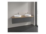Villeroy und Boch Antao Waschtisch-Unterschrank K39151GK 160x36x50cm, Hahnlochbohrung, Waschbeckenplattenfarbe honey oak, anthracite matt lacquer