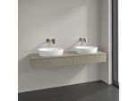 Villeroy und Boch Antao Waschtisch-Unterschrank K17150HK 160x19x50cm, Hahnlochbohrung, Waschbeckenplattenfarbe Lack, stone grey matt lacquer