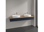 Villeroy und Boch Antao Waschtisch-Unterschrank K17151HG 160x19x50cm, Hahnlochbohrung, Waschbeckenplattenfarbe honey oak, midnight blue matt lacquer