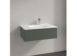 Villeroy und Boch Antao Waschtisch-Unterschrank K01000HL 78,8x25,6x49,6cm, ohne Frontstruktur, leaf green matt lacquer