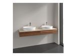 Villeroy und Boch Antao Waschtisch-Unterschrank K17053HM 160x19x50cm, Hahnlochbohrung, Waschbeckenplattenfarbe botticino, warm walnut