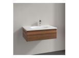 Villeroy und Boch Antao Waschtisch-Unterschrank L01000HM 78,8x25,6x49,6cm, ohne Frontstruktur, warm walnut, Mit Beleuchtung