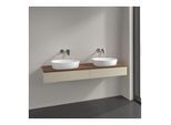 Villeroy und Boch Antao Waschtisch-Unterschrank K17012HJ 160x19x50cm, Waschtischplattenfarbe warm walnut, silk grey matt lacquer