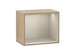 Villeroy und Boch Finion Regalmodul F590HHPC 41,8x35,6x27cm, Ladestation, Regal Sand Matt, Oak Veneer