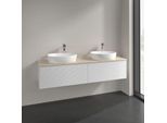 Villeroy und Boch Antao Waschtisch-Unterschrank K39153GF 160x36x50cm, Hahnlochbohrung, Waschbeckenplattenfarbe botticino, glossy white lacquer