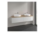 Villeroy und Boch Antao Waschtisch-Unterschrank K39051GF 160x36x50cm, Hahnlochbohrung, Waschbeckenplattenfarbe honey oak, glossy white lacquer