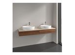 Villeroy und Boch Antao Waschtisch-Unterschrank K17153HM 160x19x50cm, Hahnlochbohrung, Waschbeckenplattenfarbe botticino, warm walnut