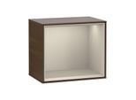 Villeroy und Boch Finion Regalmodul F590HHGN 41,8x35,6x27cm, Ladestation, Regal Sand Matt, Walnut veneer