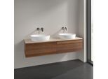 Villeroy und Boch Antao Waschtisch-Unterschrank K39013HM 160x36x50cm, Waschbeckenplattenfarbe botticino, warm walnut