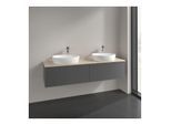 Villeroy und Boch Antao Waschtisch-Unterschrank K39153GK 160x36x50cm, Hahnlochbohrung, Waschbeckenplattenfarbe botticino, anthracite matt lacquer