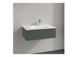 Villeroy und Boch Antao Waschtisch-Unterschrank L01100HL 78,8x25,6x49,6cm, mit Frontstruktur, leaf green matt lacquer, Mit Beleuchtung