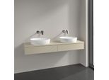 Villeroy und Boch Antao Waschtisch-Unterschrank K17110HJ 160x19x50cm, Waschbeckenplattenfarbe Lack, silk grey matt lacquer