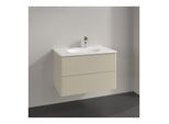 Villeroy und Boch Antao Waschtisch-Unterschrank L04000HJ 78,8x50,4x49,6cm, ohne Frontstruktur, silk grey matt lacquer, Mit Beleuchtung