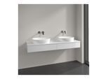 Villeroy und Boch Antao Waschtisch-Unterschrank L17050GF 160x19x50cm, Hahnlochbohrung, Waschbeckenplattenfarbe Lack, glossy white lacquer, Mit Beleuchtung