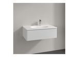 Villeroy und Boch Antao Waschtisch-Unterschrank L01000GF 78,8x25,6x49,6cm, ohne Frontstruktur, glossy white lacquer, Mit Beleuchtung