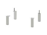 Duravit Brioso Sockelfuß BR979400707, 4 Stück Betongrau Matt lackiert