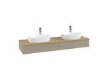 Villeroy & Boch Antao Waschtischunterschrank 1600x190x500mm L17151HK mit Beleuchtung mit Struktur FK/AP: HK/1