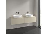 Villeroy und Boch Antao Waschtisch-Unterschrank K39010HJ 160x36x50cm, Waschbeckenplattenfarbe Lack, silk grey matt lacquer