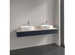 Villeroy und Boch Antao Waschtisch-Unterschrank K17053HG 160x19x50cm, Hahnlochbohrung, Waschbeckenplattenfarbe botticino, midnight blue matt lacquer