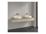 Villeroy und Boch Antao Waschtisch-Unterschrank L17111HJ 160x19x50cm, Waschbeckenplattenfarbe honey oak, silk grey matt lacquer, Mit Beleuchtung