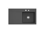 Villeroy und Boch Subway Style 50 Einbauspüle 335102i4 Becken rechts, 900 x 510 mm, Ablaufgarnitur mit Excenterbetätigung, Graphit