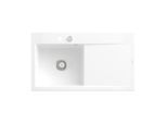Villeroy und Boch Subway Style 50 Einbauspüle 335202KG links, mit Ablaufgarnitur, 900 x 510 mm, Excenterbetätigung, snow white CeramicPlus