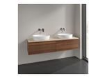 Villeroy und Boch Antao Waschtisch-Unterschrank K39113HM 160x36x50cm, Waschbeckenplattenfarbe botticino, warm walnut