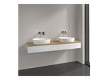Villeroy und Boch Antao Waschtisch-Unterschrank L17011MT 160x19x50cm, Waschbeckenplattenfarbe honey oak, white matt lacquer, Mit Beleuchtung
