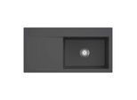 Villeroy und Boch Subway Style 60 Einbauspüle 336101i4 Becken rechts, Ablaufgarnitur mit Handbetätigung, 1000 x 510 mm, Graphit