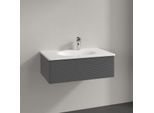 Villeroy und Boch Antao Waschtisch-Unterschrank K01100GK 78,8x25,6x49,6cm, mit Frontstruktur, anthracite matt lacquer