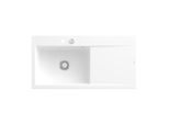 Villeroy und Boch Subway Style 60 Einbauspüle 336202RW Becken links, Ablaufgarnitur mit Excenterbetätigung, 1000 x 510 mm, Stone White