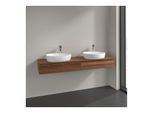 Villeroy und Boch Antao Waschtisch-Unterschrank K17052HM 160x19x50cm, Hahnlochbohrung, Waschbeckenplattenfarbe warm walnut, warm walnut