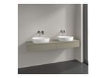 Villeroy und Boch Antao Waschtisch-Unterschrank L17010HK 160x19x50cm, Waschbeckenplattenfarbe Lack, stone grey matt lacquer, Mit Beleuchtung