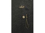 Herzbach LIVING SPA Wandarm 420mm 70 30.960420.1.03 rund gewinkelt PVD Gold