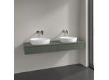 Villeroy und Boch Antao Waschtisch-Unterschrank L17010HL 160x19x50cm, Waschbeckenplattenfarbe Lack, leaf green matt lacquer, Mit Beleuchtung