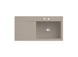 Villeroy und Boch Subway Style 60 Spüle 336102AM rechts, mit Ablaufgarnitur, Excenterbetätigung, 1000 x 510 mm, almond CeramicPlus