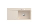 Villeroy und Boch Subway Style 60 Spüle 336102FU rechts, mit Ablaufgarnitur, Excenterbetätigung, 1000 x 510 mm, ivory CeramicPlus