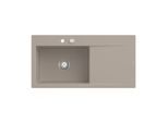Villeroy und Boch Subway Style 60 Einbauspüle 336202AM Becken links, Ablaufgarnitur mit Excenterbetätigung, 1000 x 510 mm, Almond