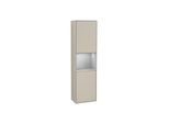 Villeroy und Boch Finion Hochschrank F460GJHH 41,8x151,6x27cm, links, Regal Grey Matt Lacquer, Sand Matt Lacquer