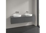 Villeroy und Boch Antao Waschtisch-Unterschrank K39050GK 160x36x50cm, Hahnlochbohrung, Waschbeckenplattenfarbe Lack, anthracite matt lacquer
