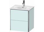 Duravit XSquare Waschtisch-Unterschrank XS432100909 51x56x41,8cm, 2 Schubkästen, Lichtblau matt