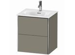 Duravit XSquare Waschtisch-Unterschrank XS432109292 51x56x41,8cm, 2 Schubkästen, Steingrau seidenmatt