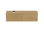Ideal Standard Conca Waschtisch-Unterschrank T3992Y6 mit Ausschnitt, 4 Auszüge, 200x50,5x55 cm, rechts/links, Eiche hell Furnier
