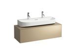 LAUFEN Sonar Schubladenelement/Sideboard H4054610340401 117,5x34x45,5cm, Ausschnitt Mitte, Aufsatzwaschtisch, Gold