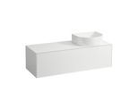 LAUFEN Sonar Schubladenelement/Sideboard H4054230341701 117,5x34x45,5cm, Ausschnitt rechts, Weiß matt