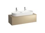 LAUFEN Sonar Schubladenelement/Sideboard H4054710340401 117,5x34x45,5cm, Ausschnitt Mitte, Doppelwaschtisch, Gold