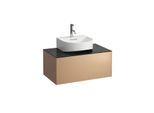 LAUFEN Sonar Schubladenelement H4054410341411 77,5x34x45,5cm, 1 Schublade, Kupfer/Nero Marquina